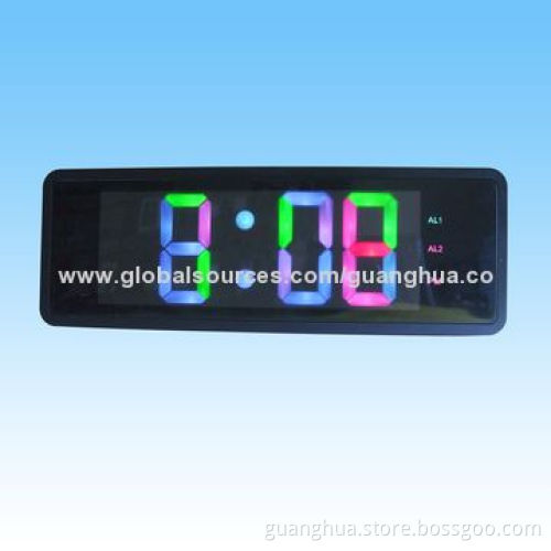 Latest novelty digital pretty LED alarm clock with color display, LED display
